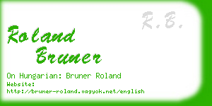 roland bruner business card